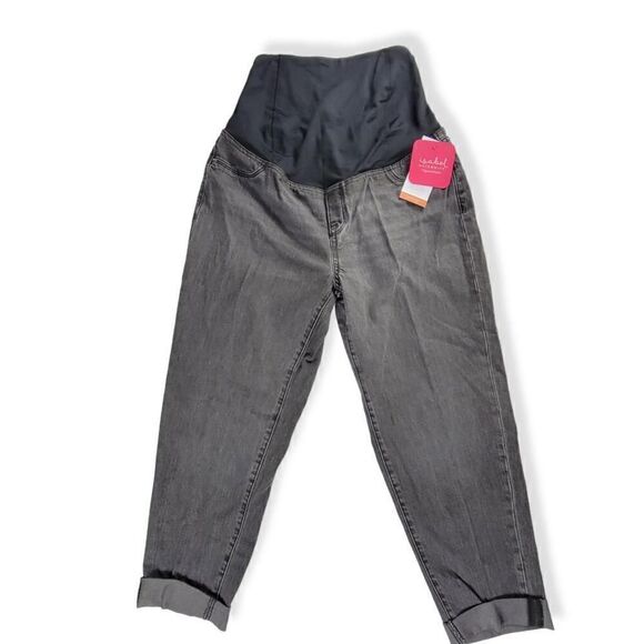 Isabel Crossover panel Black Boyfriend Jeans Size 8 - Picture 1 of 3